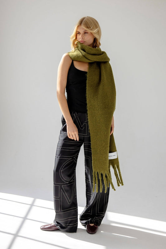 100% Recycled Cosy Scarf | Moss