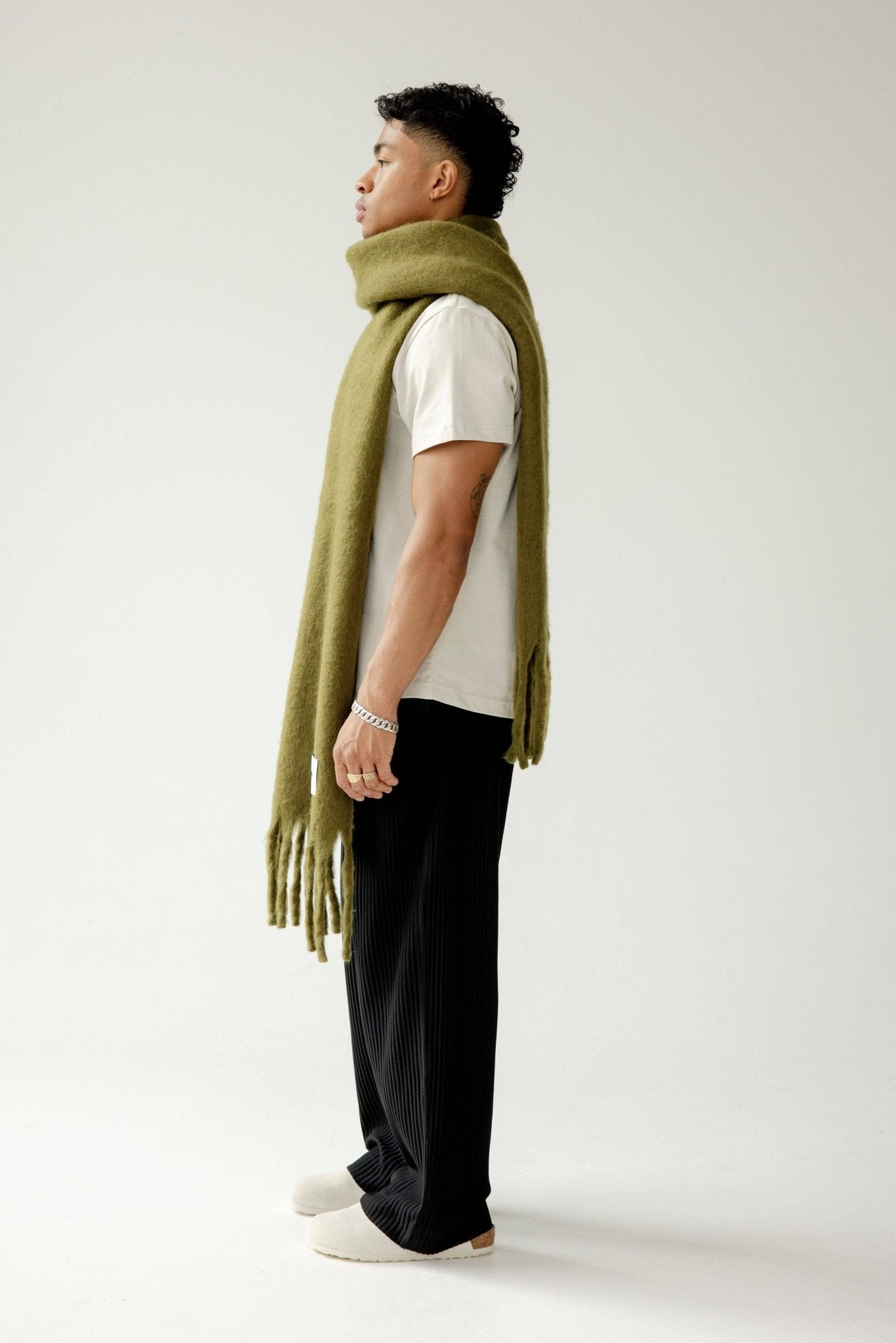 100% Recycled Cosy Scarf | Moss