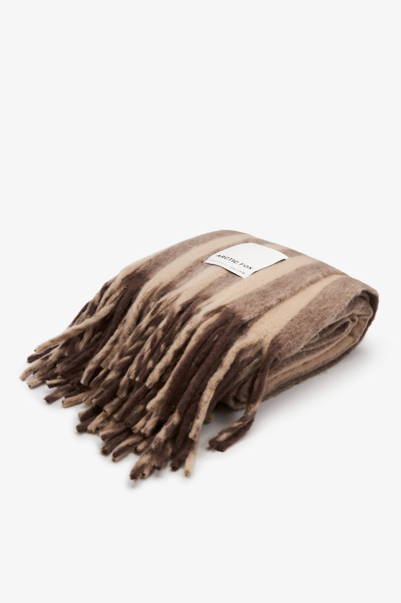 Extra Cosy Blanket - Burnt Umber Stripe